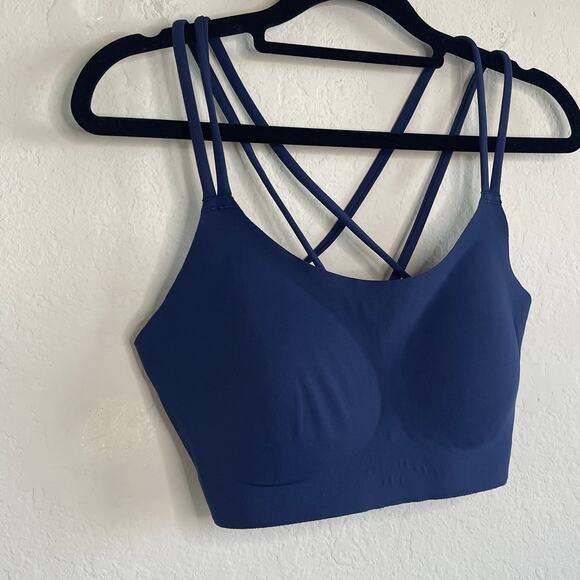 Aerie Offline Goals Sports Bra Blue - Size L - Picture 3 of 4